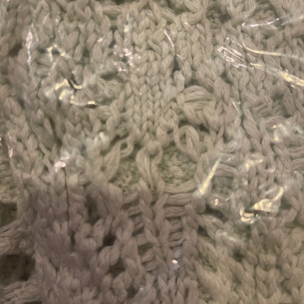 Free People Sweet Talker Long Crochet Cardigan Honeydew S & XS - Picture 4 of 5